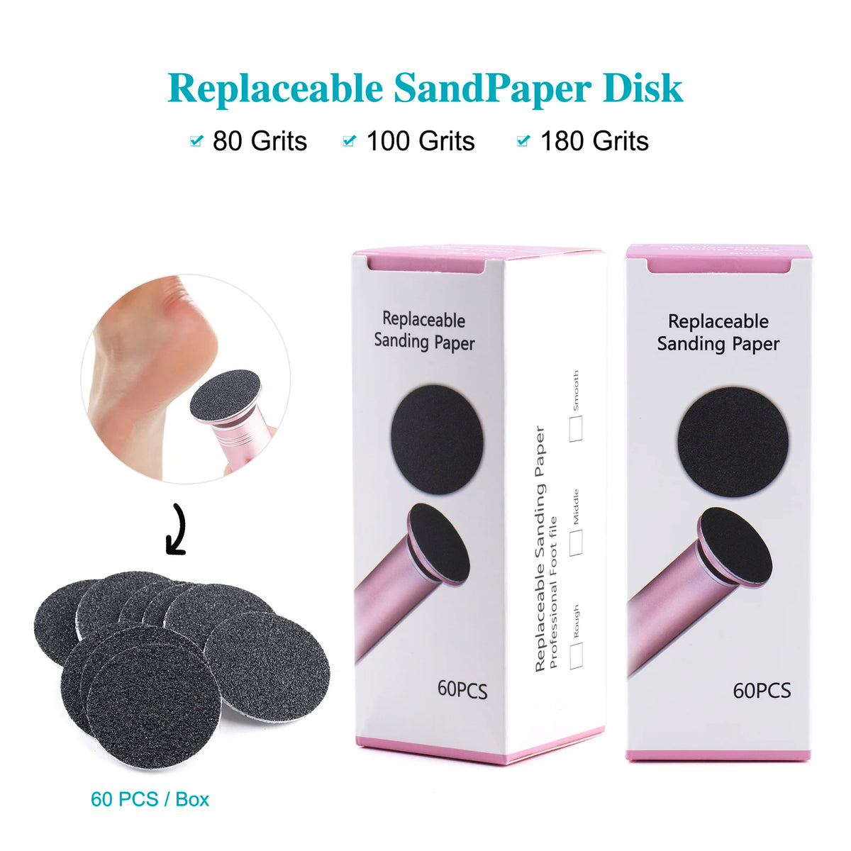 GoPasc™ Discos de Lija de Recambio · 60 uds